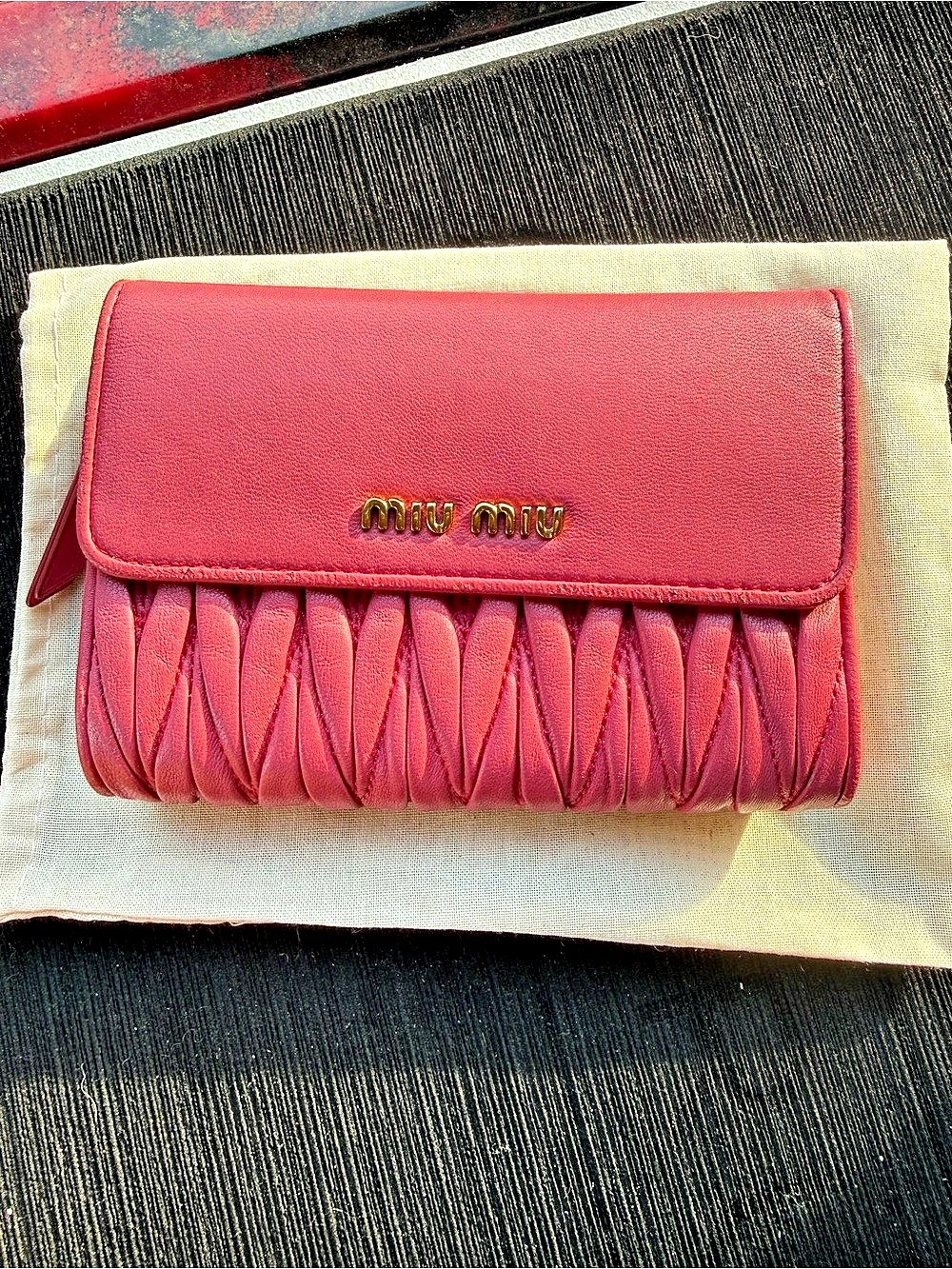 Miu Miu Matelasse Wallet with COA